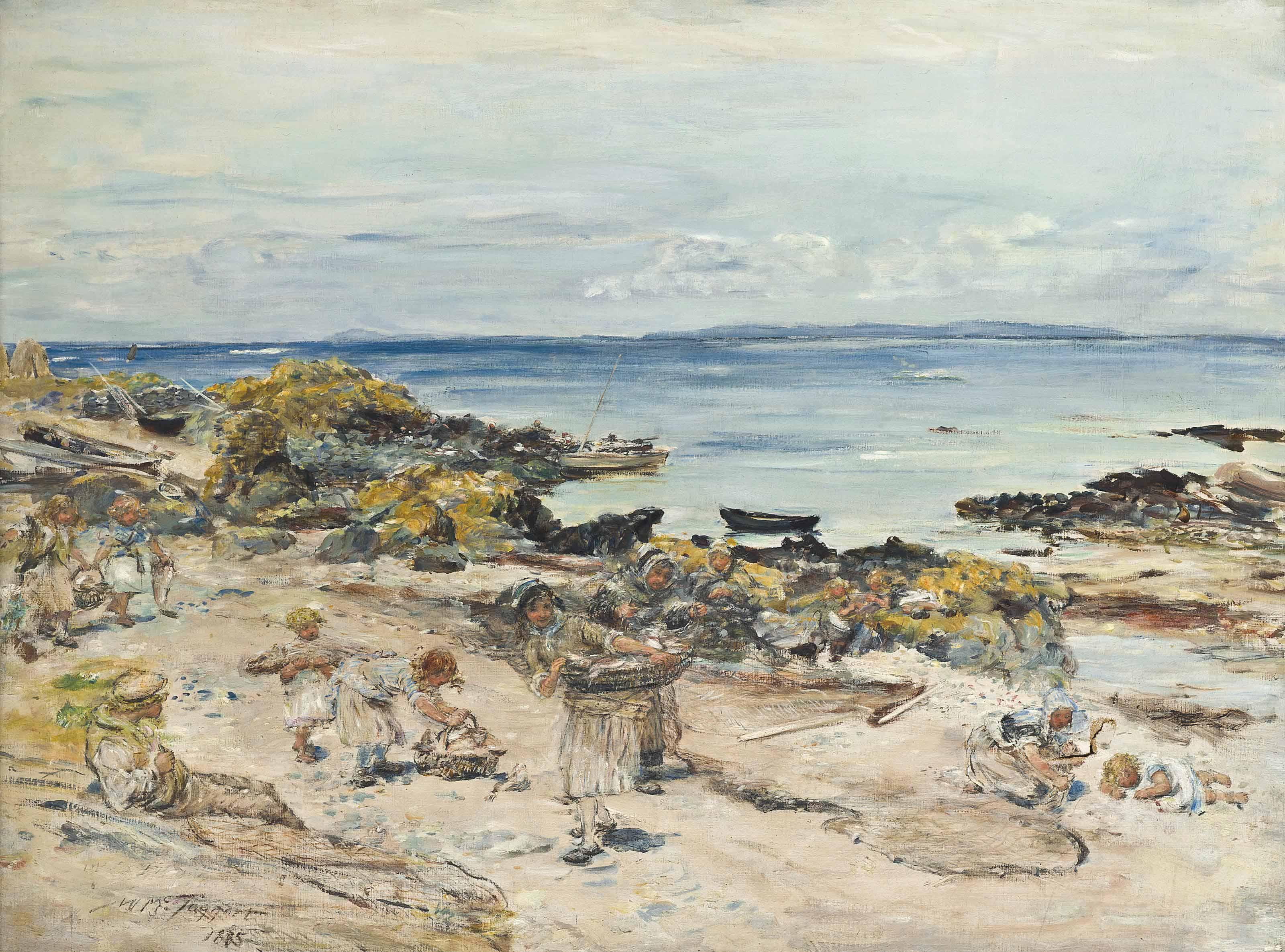 Sir William Mctaggart, R.S.A., V.P.R.S.W. - The fisherman\'s family