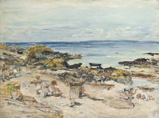 Sir William Mctaggart, R.S.A., V.P.R.S.W. - The fisherman\'s family