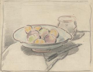 Sir  William Nicholson - A platter of fruit