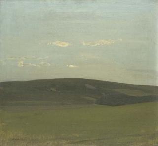 Sir William Nicholson - Downland landscape