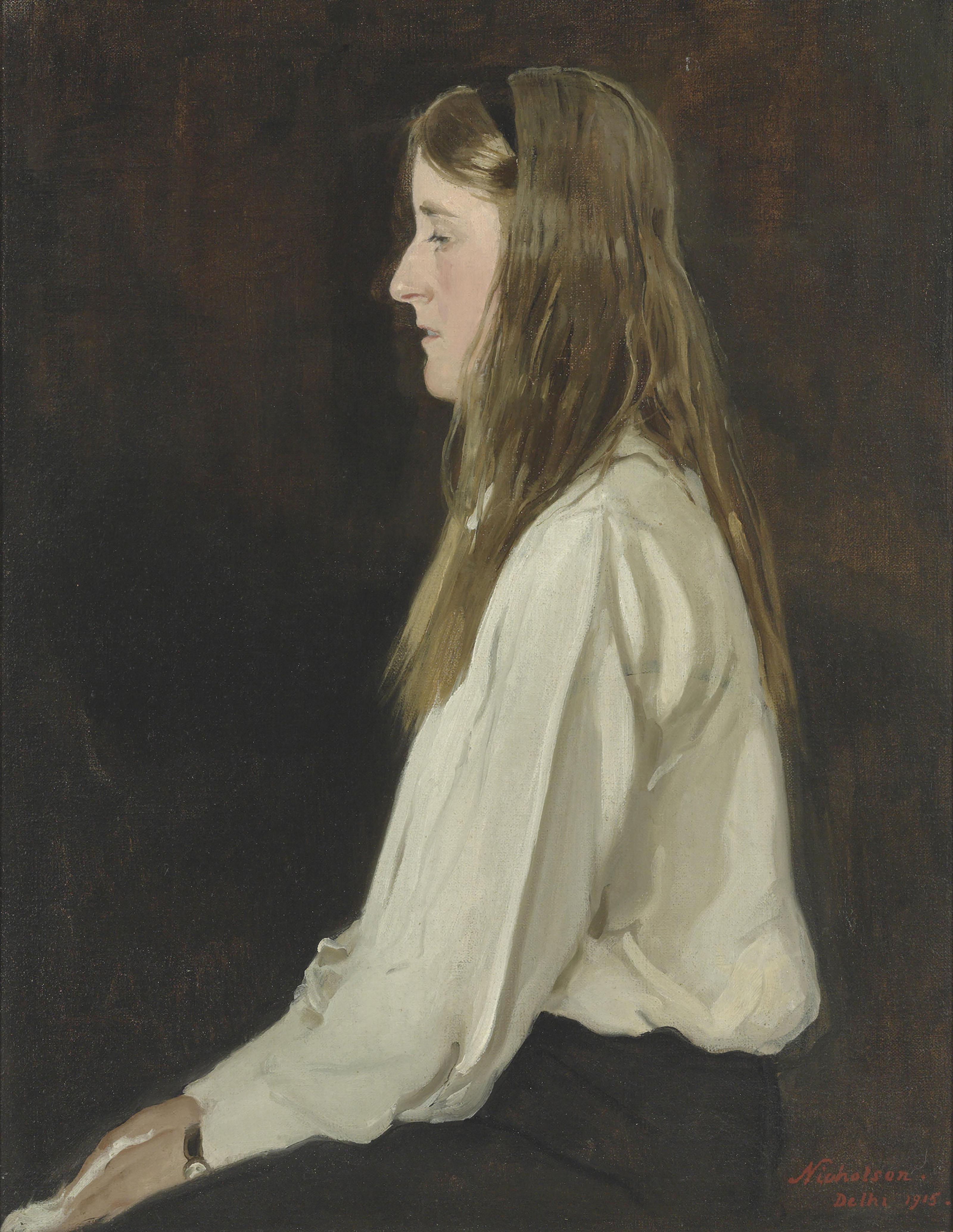 Sir William Nicholson - Portrait of Diamond Hardinge
