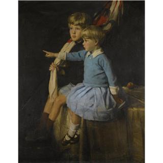 Sir William Nicholson - Rupert And Deirdre Hart-Davis As Children