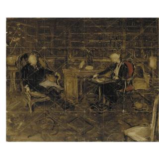 Sir William Nicholson - Study For The Portrait Of Lord And Lady Strafford In Their Library