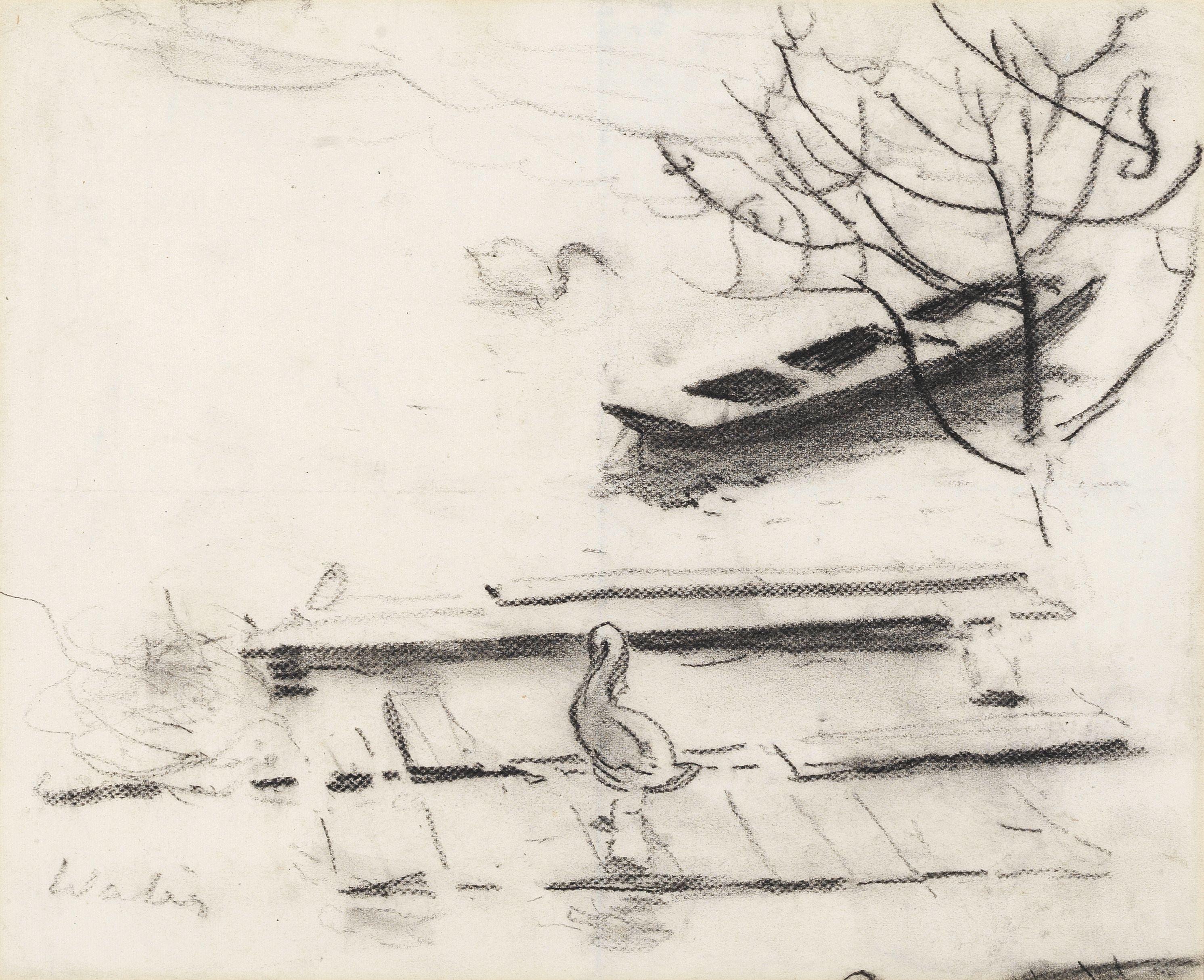 Sir William Nicholson - Swans and a Punt, Chartwell