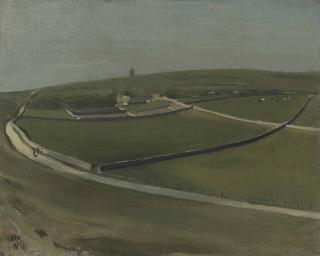 Sir William Nicholson - The Downs With Distant Windmill, Rottingdean