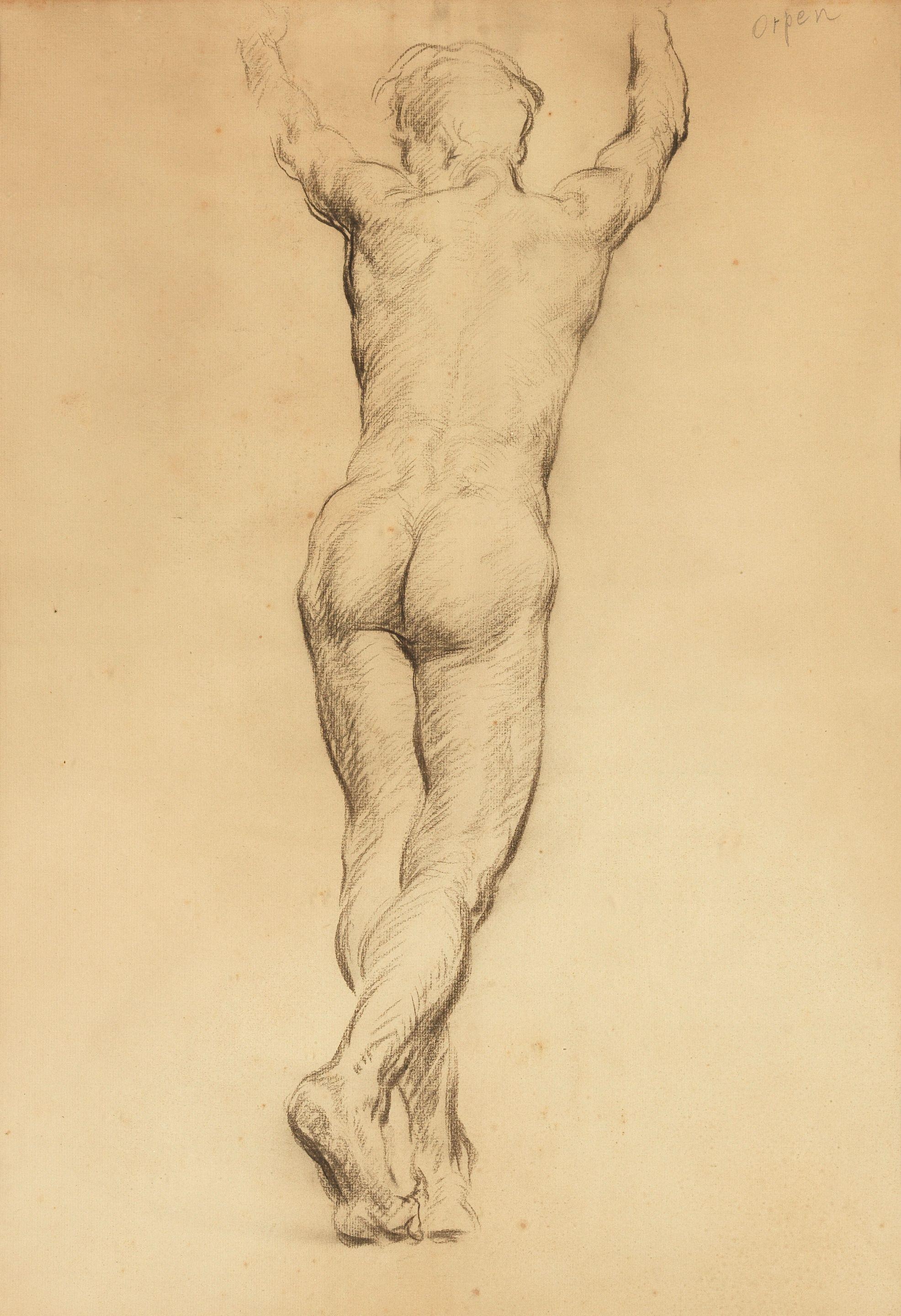 Sir William Orpen N.E.A.C., R.A., H.R.H.A. - Standing Male Nude