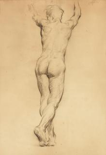 Sir William Orpen N.E.A.C., R.A., H.R.H.A. - Standing Male Nude