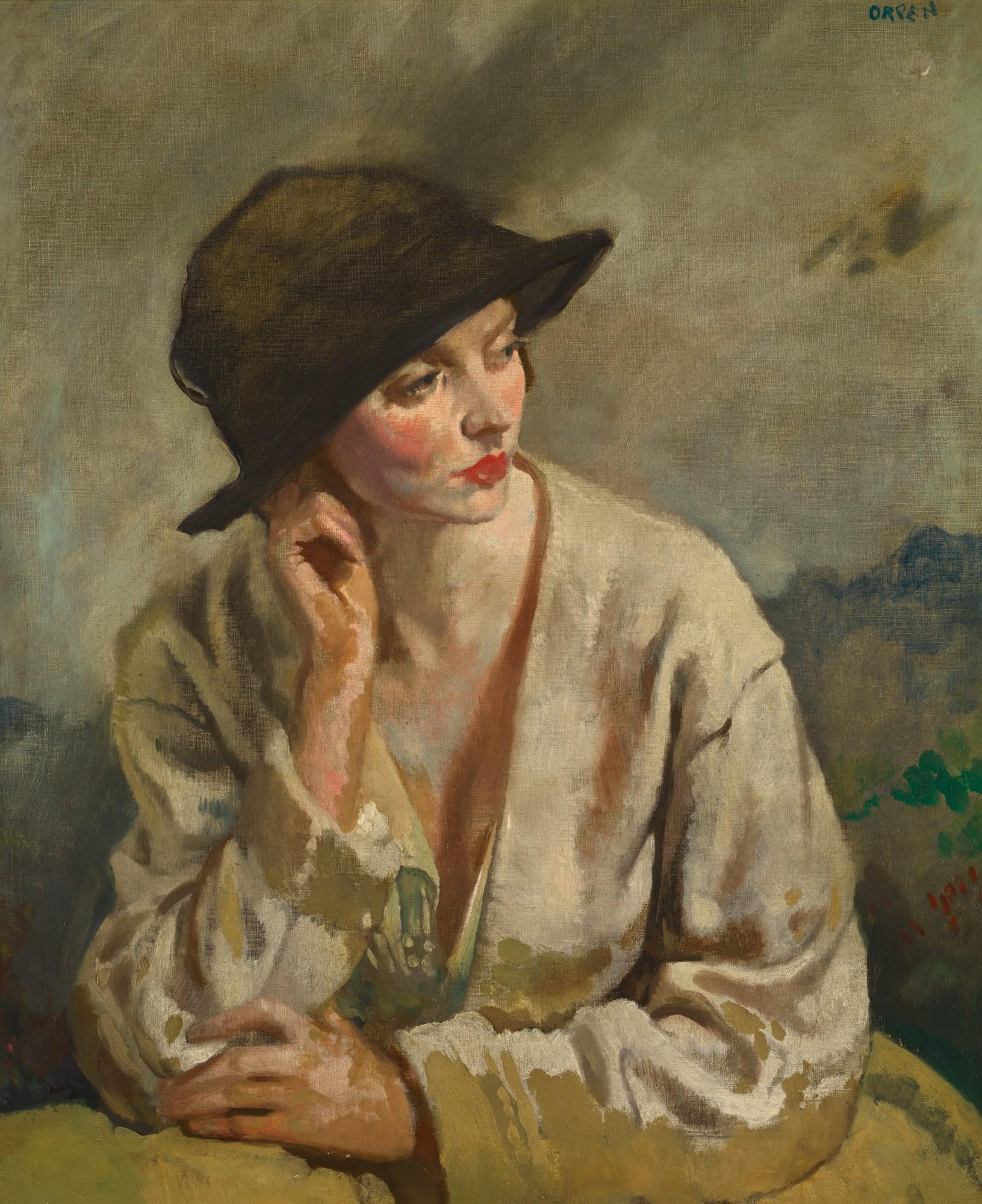 Sir William Orpen R.A., R.H.A. - A Woman Thinking - Portrait of Miss Sinclair