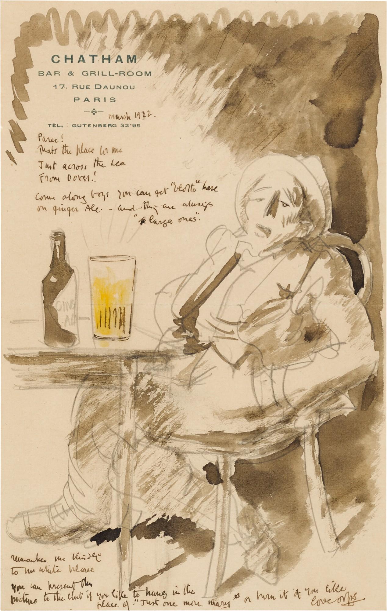 Sir William Orpen R.A., R.H.A. - Self-Portrait with Ginger Ale | Autoportrait avec Ginger Ale
