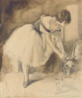Sir William Orpen, R.H.A., R.A. - Dancer tying her shoe