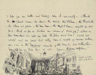 Sir William Orpen, R.H.A., R.A. - Illustrated Letter To Hugh Lane: Puzzle Find The Owner of The Studio