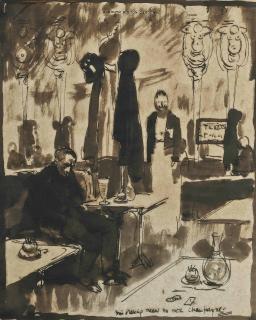 Sir William Orpen, R.H.A, R.A. - This Drawing means no more Champagne