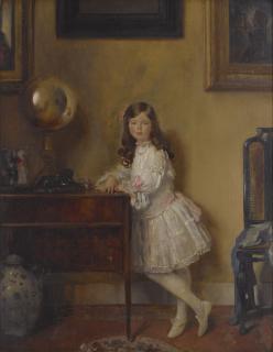 Sir William Orpen, R.W.S., N.E.A.C., R.A., R.H.A. - Miss Annie Mary Geraldine \'Dolly\' Harmsworth: Interior Portrait