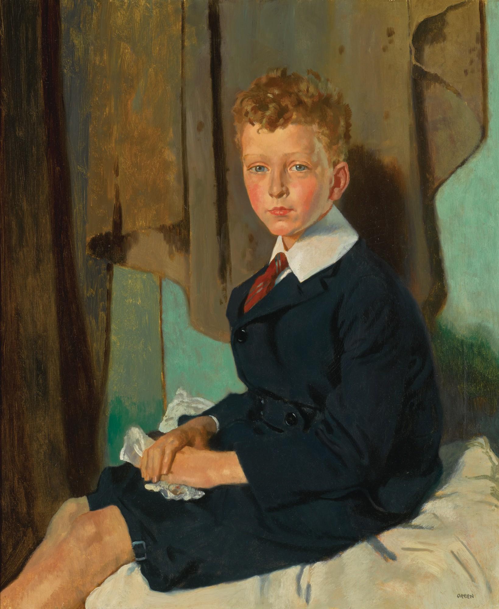 Sir William Orpen, R.W.S., N.E.A.C., R.A., R.H.A. - Portrait Of Master John S. Drum, Jr.