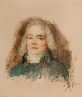 Sir William Quiller Orchardson, RA, HRSA - Study for the head of Talleyrand for \'The Salon de Mme Recamier\'