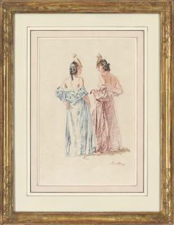 Sir William Russell Flint, R.A., P.R.W.S., R.S.W. - Elegant ladies