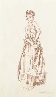 Sir William Russell Flint, R.A., P.R.W.S., R.S.W. - Evangeline