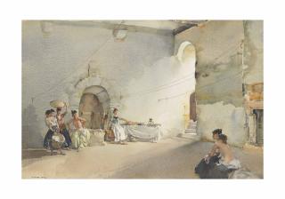 Sir William Russell Flint, R.A., P.R.W.S., R.S.W. - Four Against One