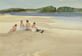 Sir William Russell Flint, R.A., P.R.W.S., R.S.W. - On Forbidden Ground