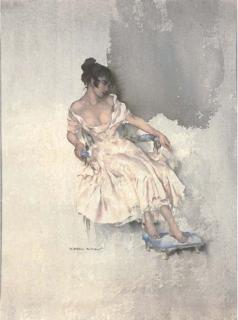 Sir William Russell Flint, R.A., P.R.W.S., R.S.W. - Renée