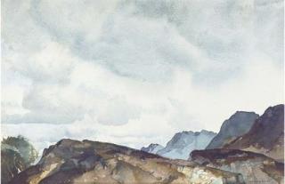 Sir William Russell Flint, R.A., P.R.W.S., R.S.W. - Rocky Hill Tops, Perthshire