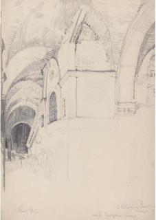 Sir William Russell Flint, R.A., P.R.W.S., R.S.W. - Sketch for Palladio\'s Basilica; and Architectural study, San Felin