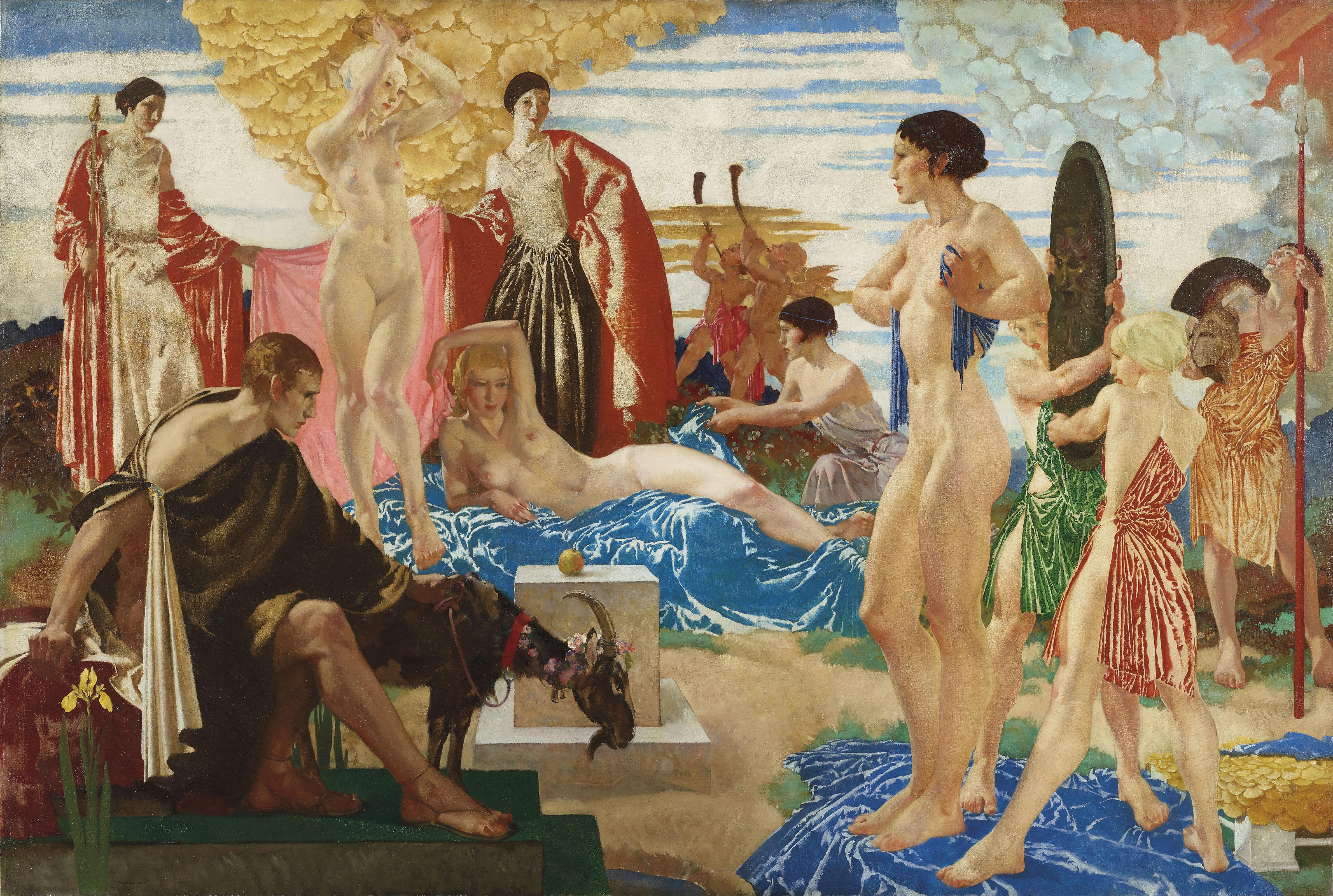 Sir William Russell Flint, R.A., P.R.W.S., R.S.W. - The Judgement of Paris
