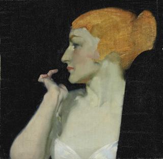 Sir William Russell Flint, R.A., P.R.W.S., R.W.S. - Pensive