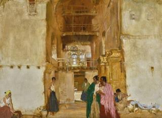 Sir William Russell Flint, R.A., P.R.W.S. - A Conversation In Aragon