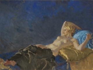 Sir William Russell Flint, R.A., P.R.W.S. - Diana