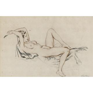 Sir William Russell Flint, R.A., P.R.W.S. - Nude (Odette)
