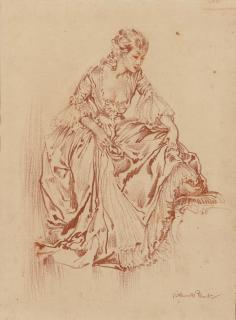 Sir William Russell Flint, R.A., P.R.W.S. - Peggy, Study Of Ray Fuller