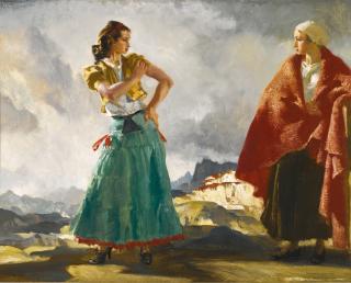 Sir William Russell Flint, R.A., P.R.W.S. - Raquel And Manuella