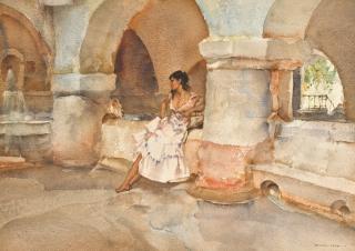 Sir William Russell Flint, R.A., P.R.W.S. - Sicilian Rendezvous