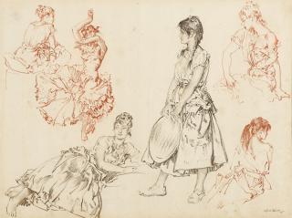 Sir William Russell Flint, R.A., P.R.W.S. - Six Studies