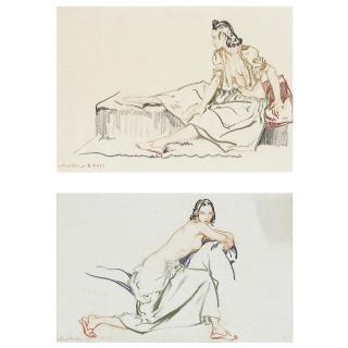 Sir William Russell Flint, R.A., P.R.W.S. - Study For \