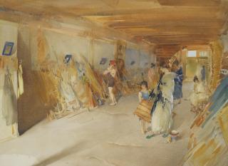 Sir William Russell Flint, R.A., P.R.W.S. - The Dressing Room