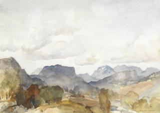 Sir William Russell Flint R.A., P.R.W.S. - \'The exquisite Geroanne Valley\'