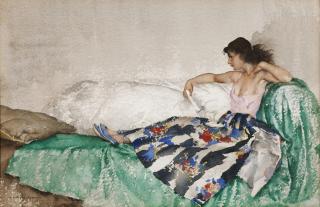 Sir William Russell Flint, R.A., P.R.W.S. - The Letter