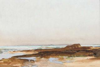 Sir William Russell Flint, R.A., R.W.S. - Rock Pools on the Coast