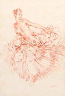 Sir William Russell Flint, R.A. - Dancer in Flight