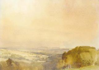 Sir William Russell Flint, R.A. - View from the Bee Summer House, Dryderdale