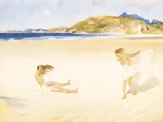 Sir William Russell Flint, R.S.W., P.R.W.S., R.A. - The Bay of Winds, Gruinard, Ross-shire
