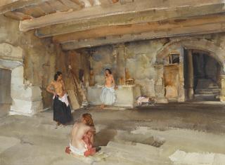 Sir William Russell Flint, RA, PRWS - A Provençal trio