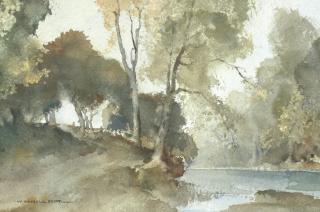 Sir William Russell Flint, RA, PRWS - \'Autumn On The Baïse\'