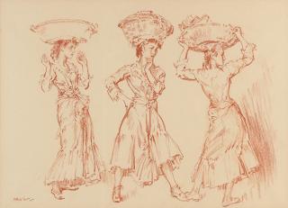 Sir William Russell Flint Ra Prws - Balanced baskets