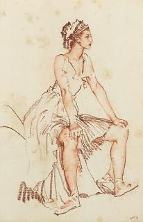 Sir William Russell Flint, RA, PRWS - Dancer Awaiting her Cue