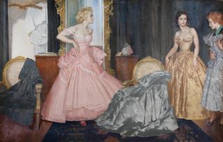 Sir William Russell Flint, RA, PRWS - Enid Chanelle And Her Sister Mavis