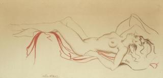 Sir William Russell Flint, RA, PRWS - Reclining nude