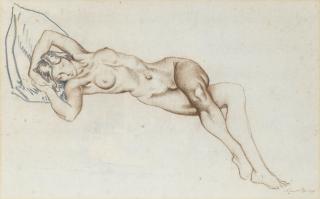 Sir William Russell Flint, RA, PRWS - Reclining nude
